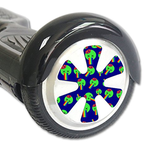 MightySkins Protective Wrap Cover Sticker for Balance Board & Scooter Wheels - Rainbow Brains Design | Durable, Waterproof Vinyl Skin for Outdoor Sports & Skateboard Protection