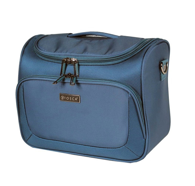 Tosca TCA607 Oakmont Beauty Case - Teal Makeup Organizer for Travel & Home Storage | Durable Cosmetic Bag with Multiple Compartments