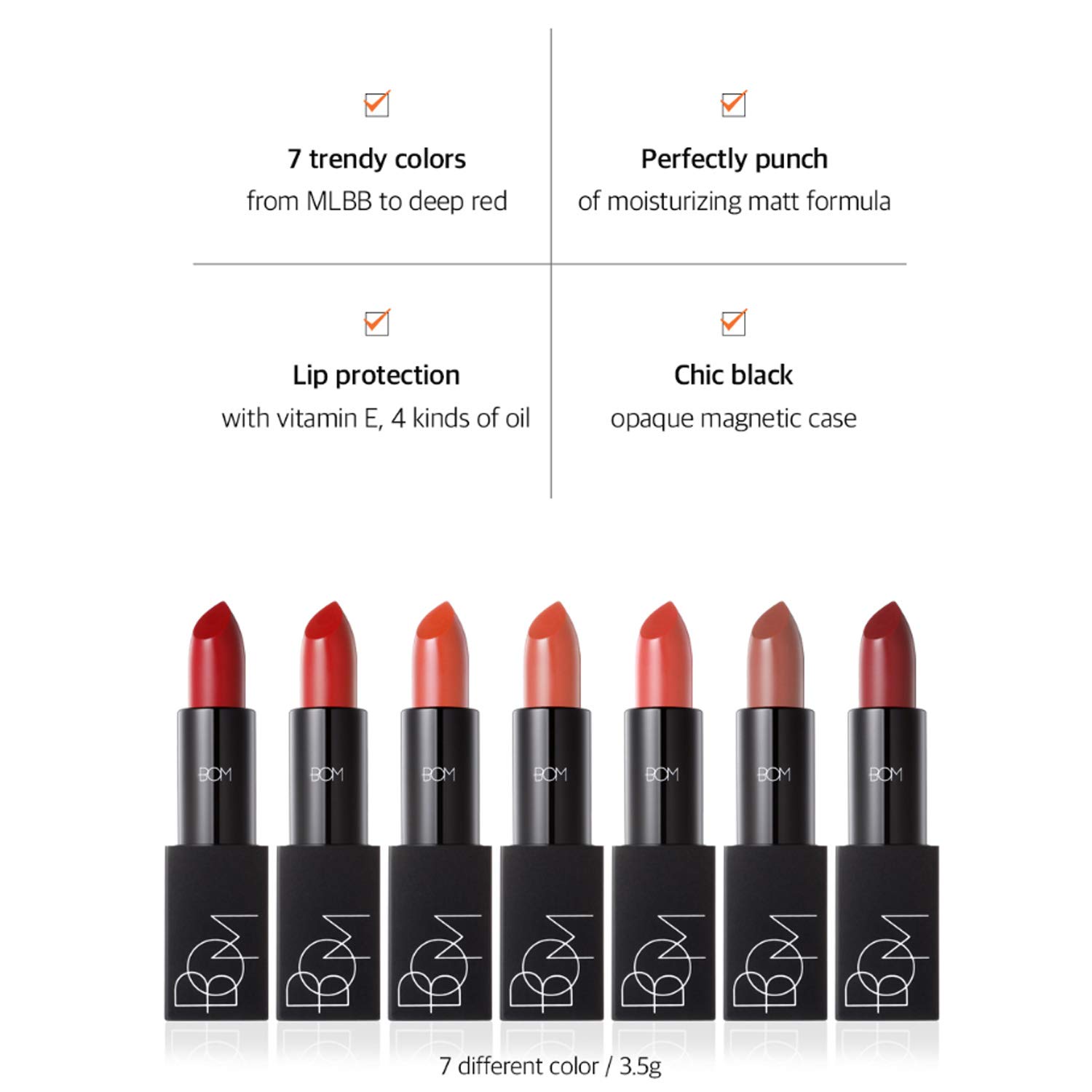 BOM My Lipstick #806 Rose - Long Lasting Matte Lipstick with Velvet Texture, MLBB Nude Pink Shade - Perfect for Everyday Wear, Date Night & Office Makeup