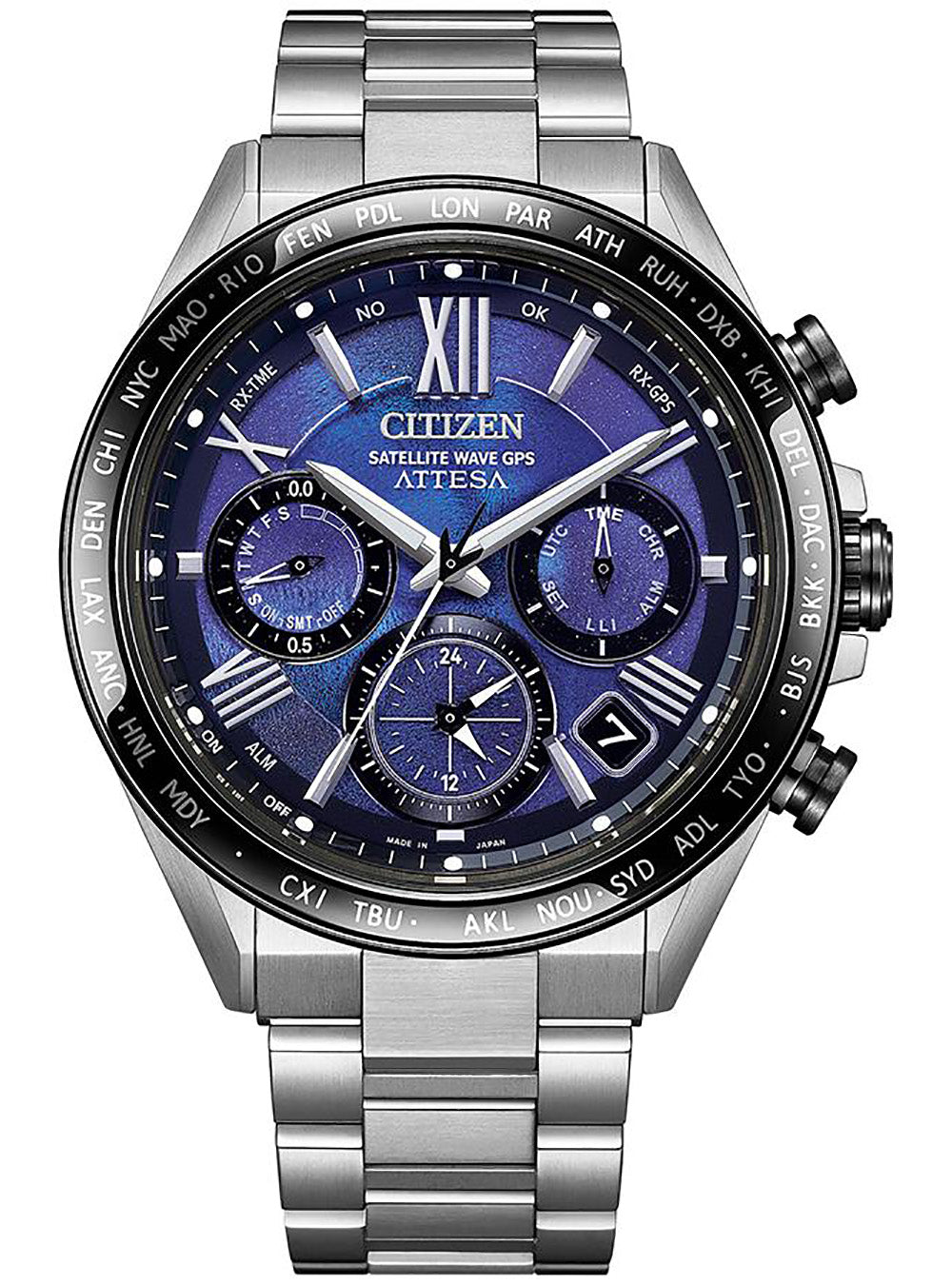 CITIZEN ATTESA Eco-Drive Satellite Wave GPS Watch - Limited Edition Blue Dial F950 CC4075-50L - Japanese Made JDM Timepiece for Men | Perfect for Business, Travel & Luxury Collectors