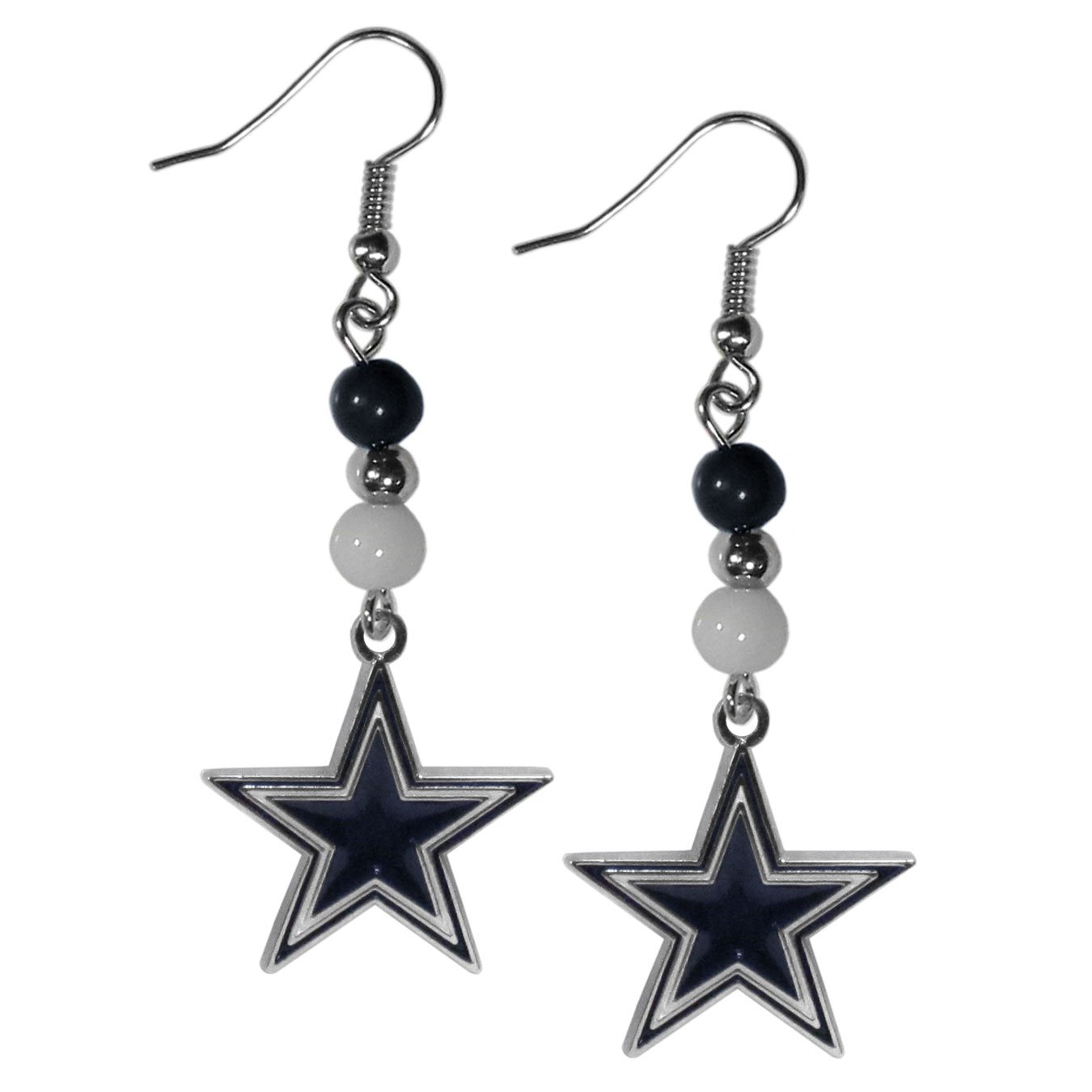 NFL Fan Bead Dangle Earrings for Women - Team Spirit Football Jewelry - Perfect for Game Day, Tailgating & Sports Events