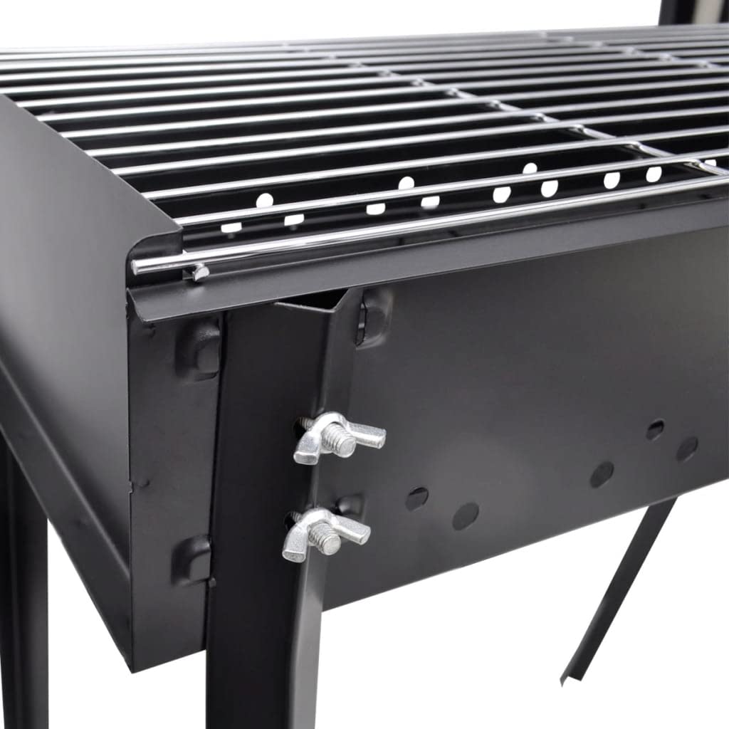 Premium Charcoal BBQ Grill for Outdoor Cooking - vidaXL Portable Smoker Grill for Camping, Picnics, Backyard Parties & Patio Dining - Heavy Duty Charcoal Barbecue for Home, Deck & Tailgating Events