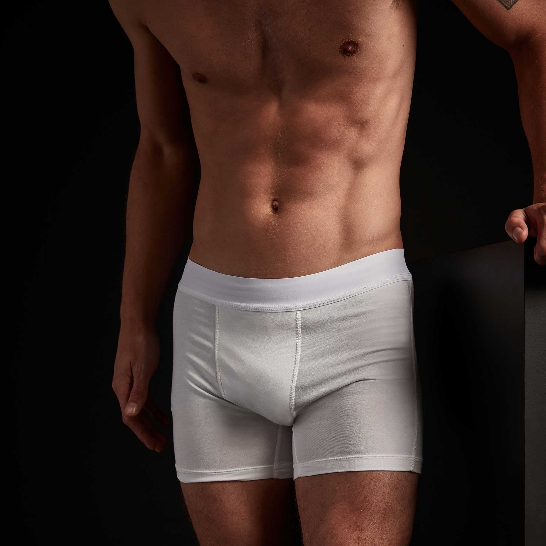 Elevated Lotus Sport Boxer Shorts for Men - Breathable & Comfortable White Boxer Briefs - Perfect for Gym, Running & Everyday Wear