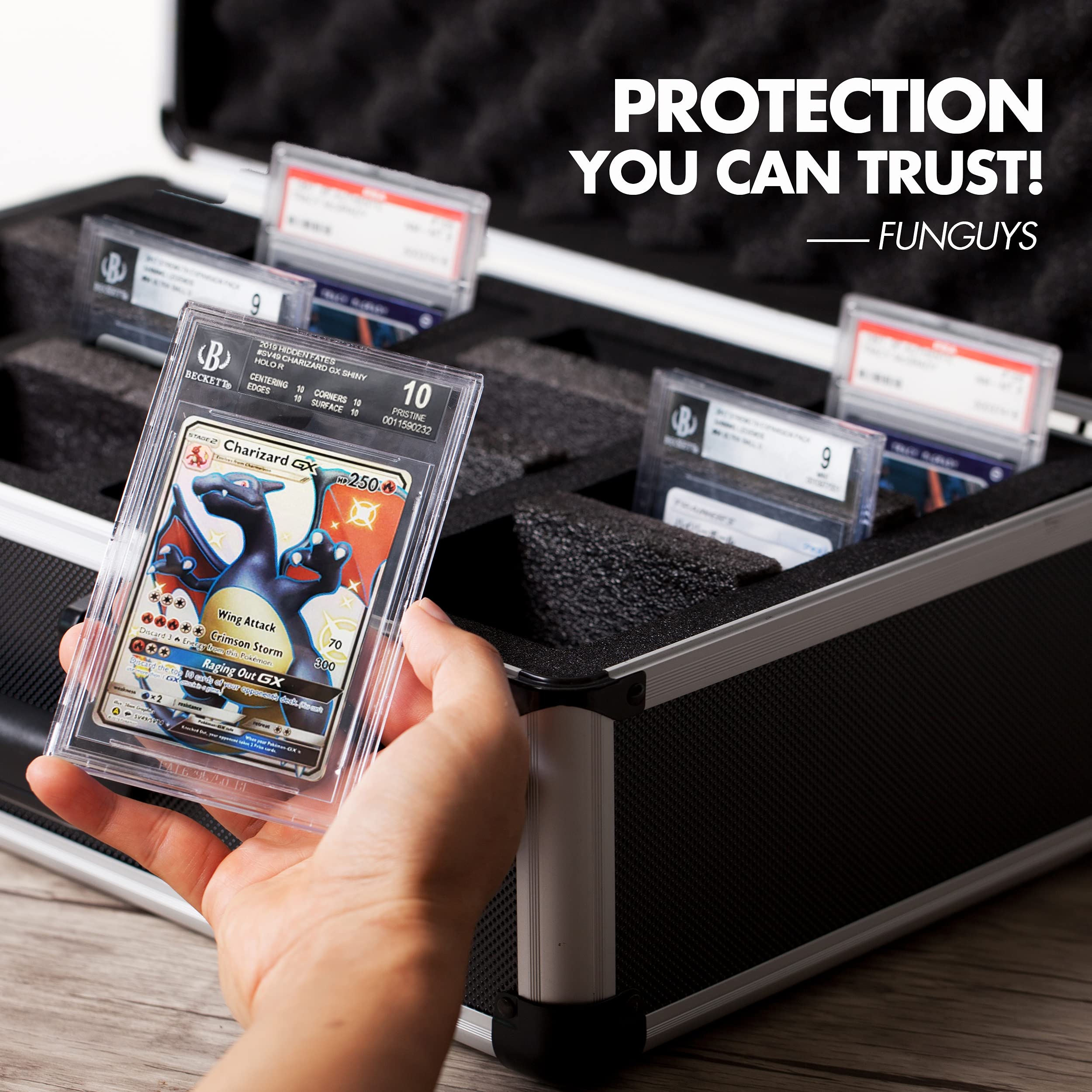 Premium Graded Sports Card Storage Box - Waterproof & Acid-Free Trading Card Case for Pokemon, Baseball, MTG Cards - Durable Card Holder for Collectors & Display - Perfect for Home, Office, or Gaming Tournaments