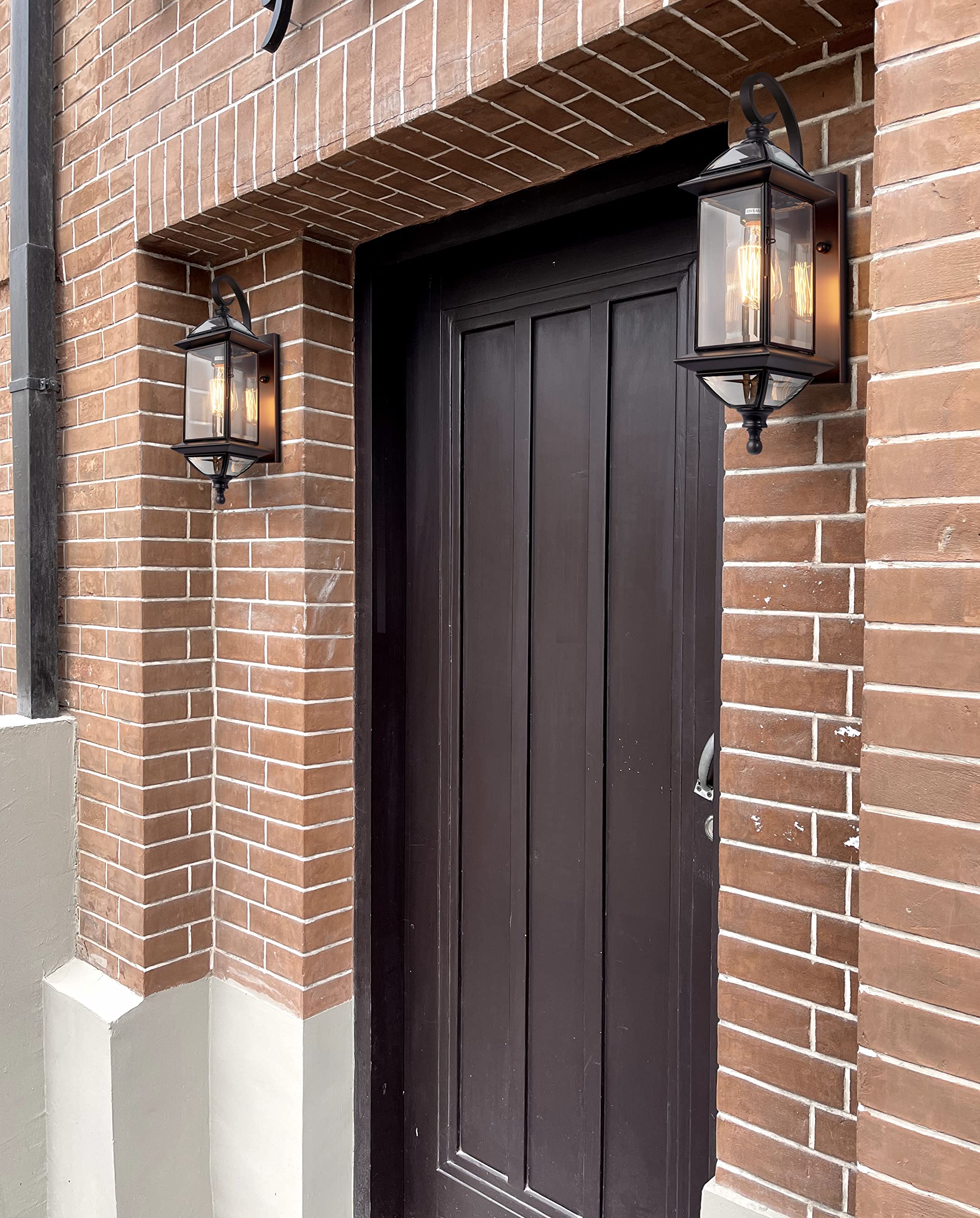 18.5'' Copper Dusk to Dawn Outdoor Wall Light Fixture - Oil Rubbed Bronze Exterior Porch Light with E26 Socket (1 Pack) | Perfect for House, Garage, Patio & Outdoor Wall Mount Lighting
