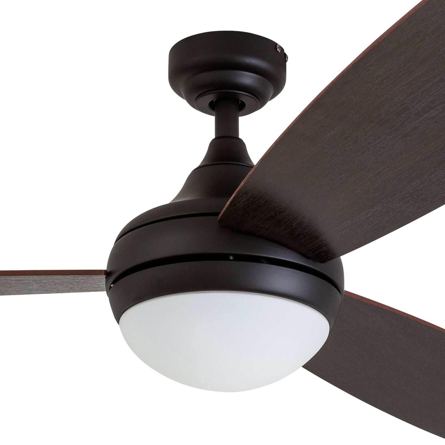 52 Inch Remote Control Ceiling Fan with Light - Espresso Brown Finish - Perfect for Living Room, Bedroom, and Office Spaces