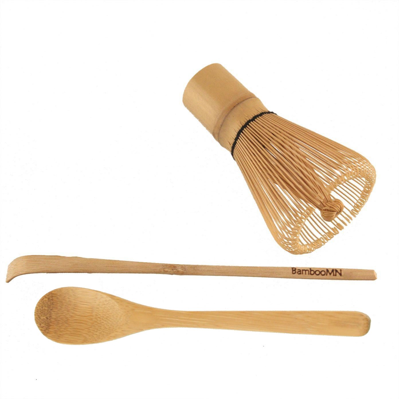 Premium Matcha Whisk Set - Golden Chasen Tea Whisk, Bamboo Chashaku Scoop & Tea Spoon - 10 Sets for Authentic Japanese Tea Ceremony & Home Brewing