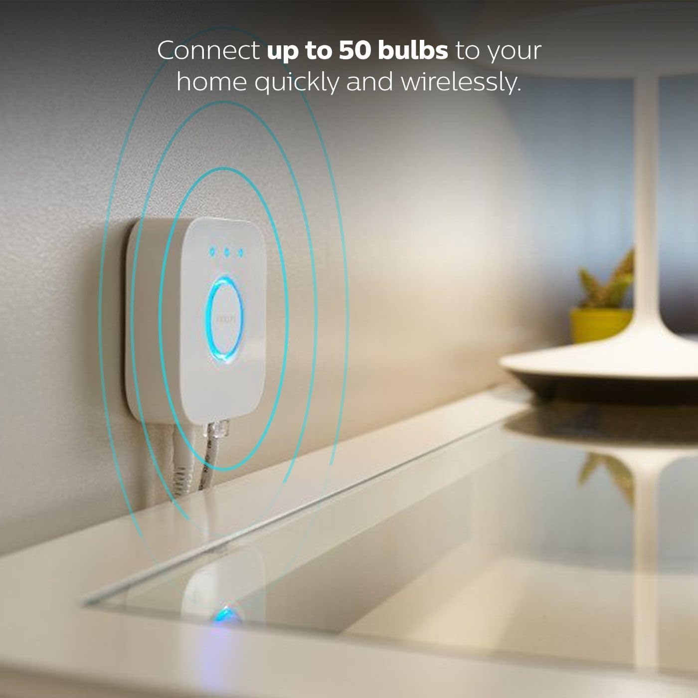 Philips Hue Smart Light Starter Kit with Bridge, Dimmer Switch & 2 A19 LED Bulbs - 16 Million Colors, 800LM E26 Base - Works with Alexa, Google Assistant & Apple HomeKit - Perfect for Bedroom, Living Room & Smart Home Automation