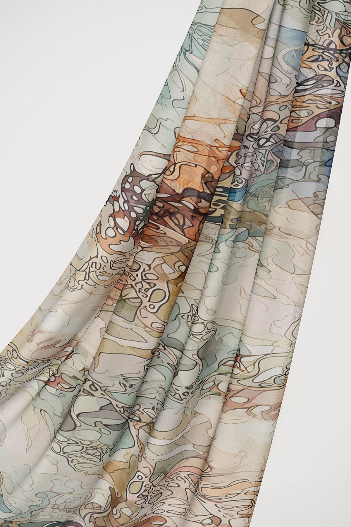 Flutter Print Modal Hijab - Soft & Breathable Muslim Scarf for Women - Perfect for Daily Wear, Prayer & Special Occasions