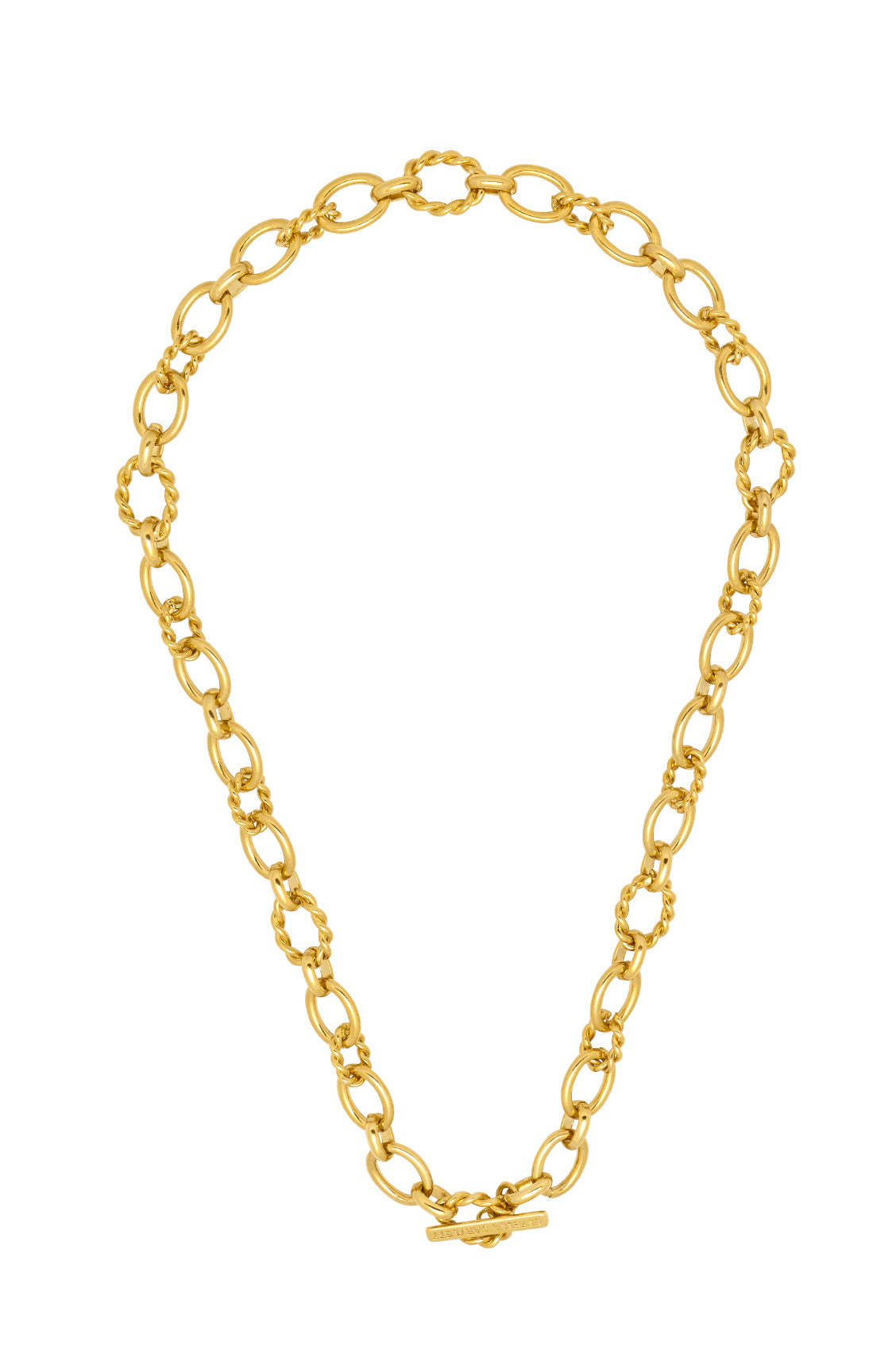 Chunky Chain T Bar Necklace for Women - Gold Plated Statement Jewelry - Perfect for Casual Outfits, Date Nights & Office Wear