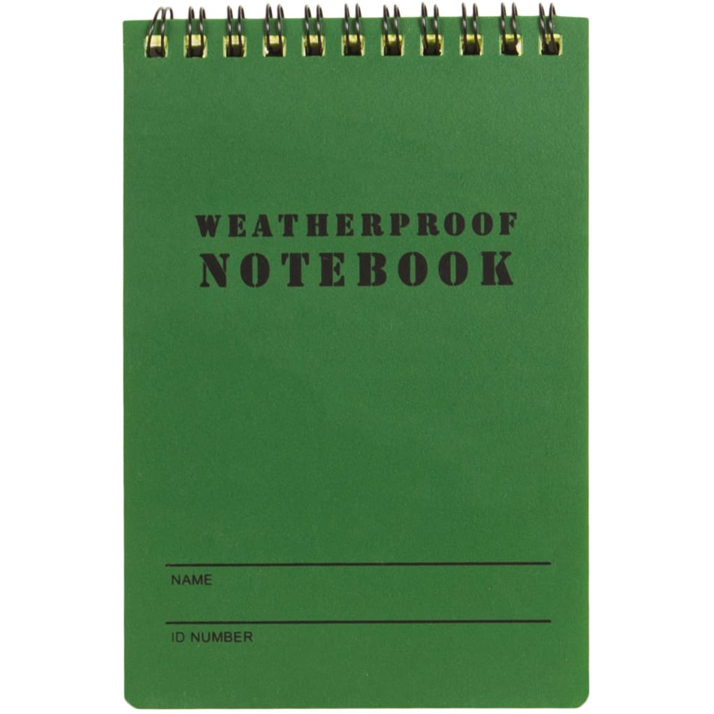 Military Style Weatherproof Notebook - Pack of 6, Waterproof & Durable Writing Journal for Outdoor Adventures, Tactical Use, and Everyday Note Taking