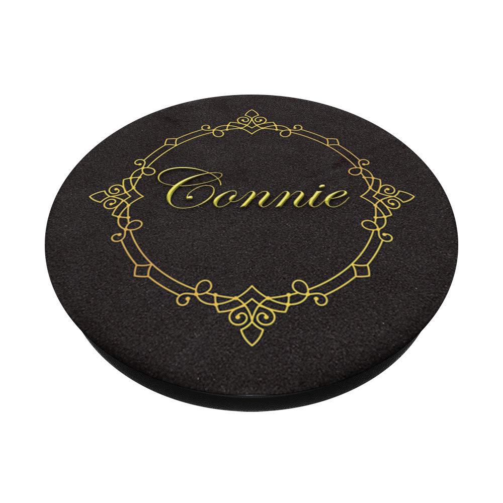 Connie - Custom Name Personalized PopSocket PopGrip | Classic Black Swappable Phone & Tablet Grip | Perfect for Everyday Use, Gifts & Phone Protection