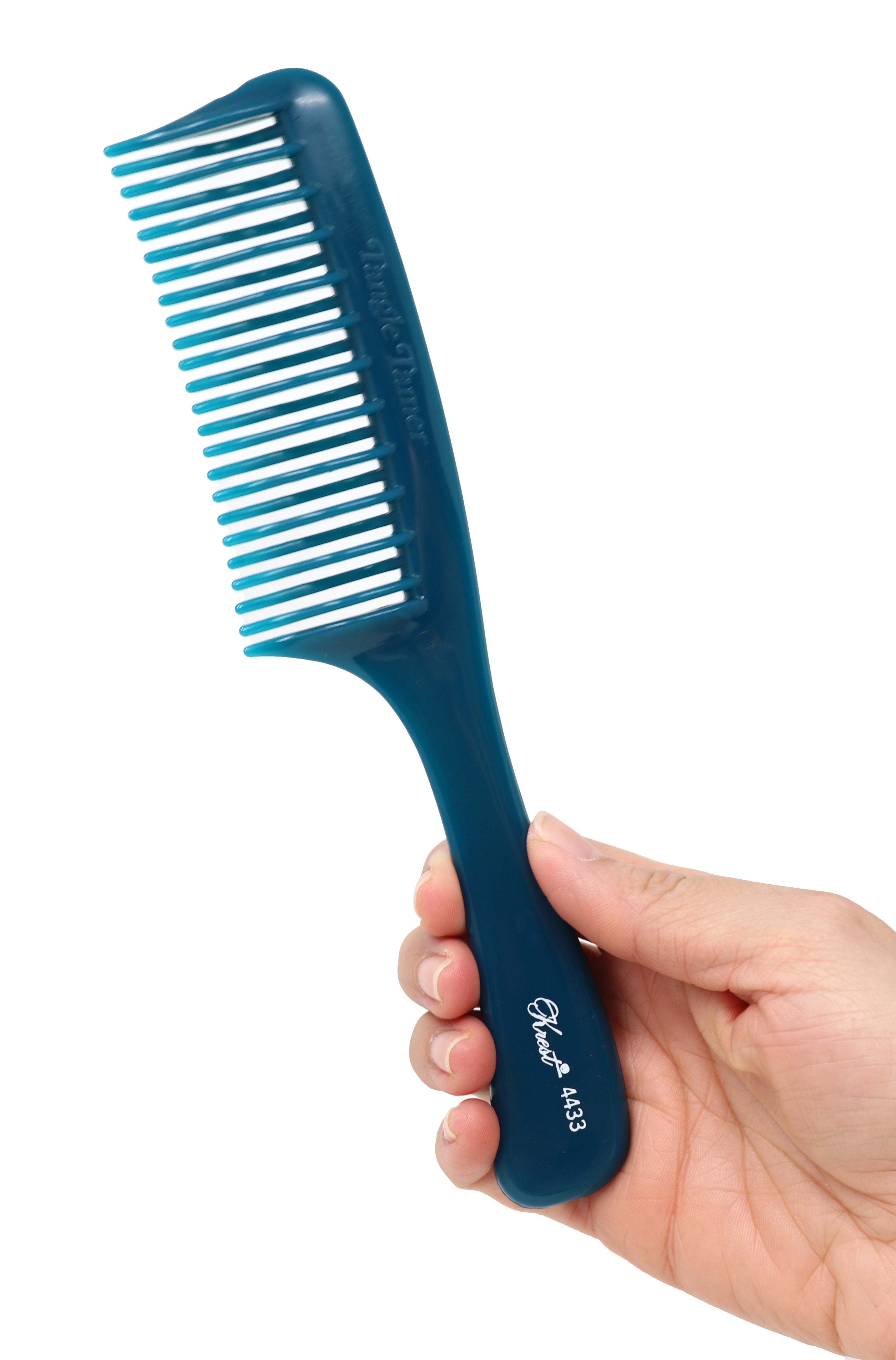 Krest Combs 4433 Teal Tangle Tamer Wide Tooth Comb for Wet & Curly Hair - 1 Count - Detangling Comb for Salon, Home & Travel Use