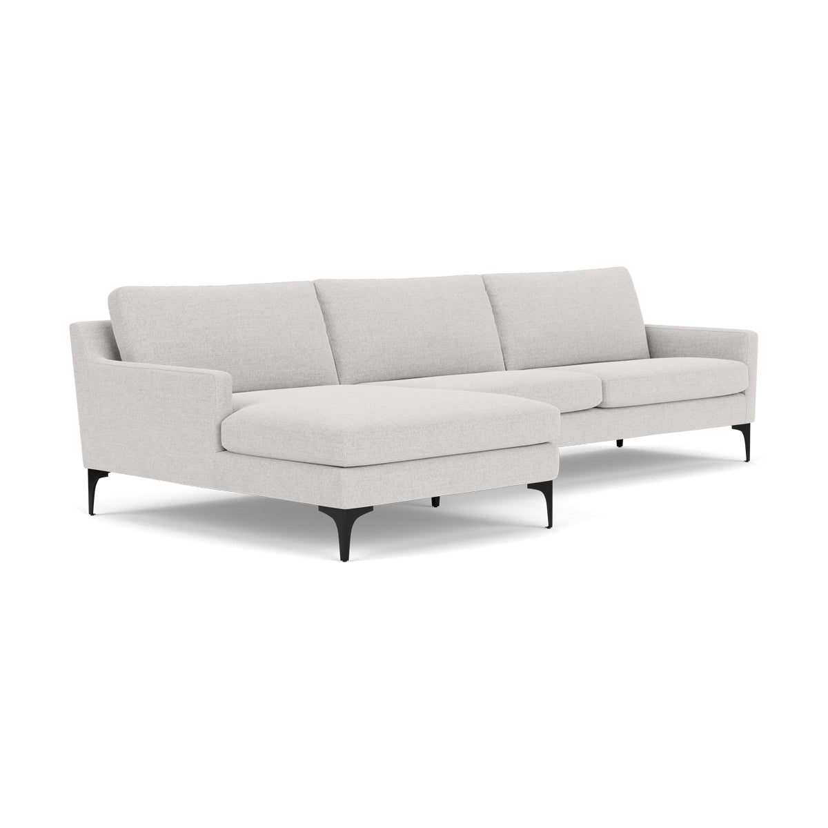 Astha Fabric Left Chaise Sofa - Modern L-Shaped Sectional Couch with Reversible Design for Living Room, Lounge & Home Theater Comfort