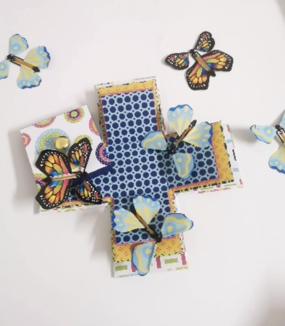 DIY Square Duck Explosion Box Kit - Creative Surprise Cake Gift with Flying Butterflies | Perfect for Birthday, Anniversary & Valentine's Day Celebrations