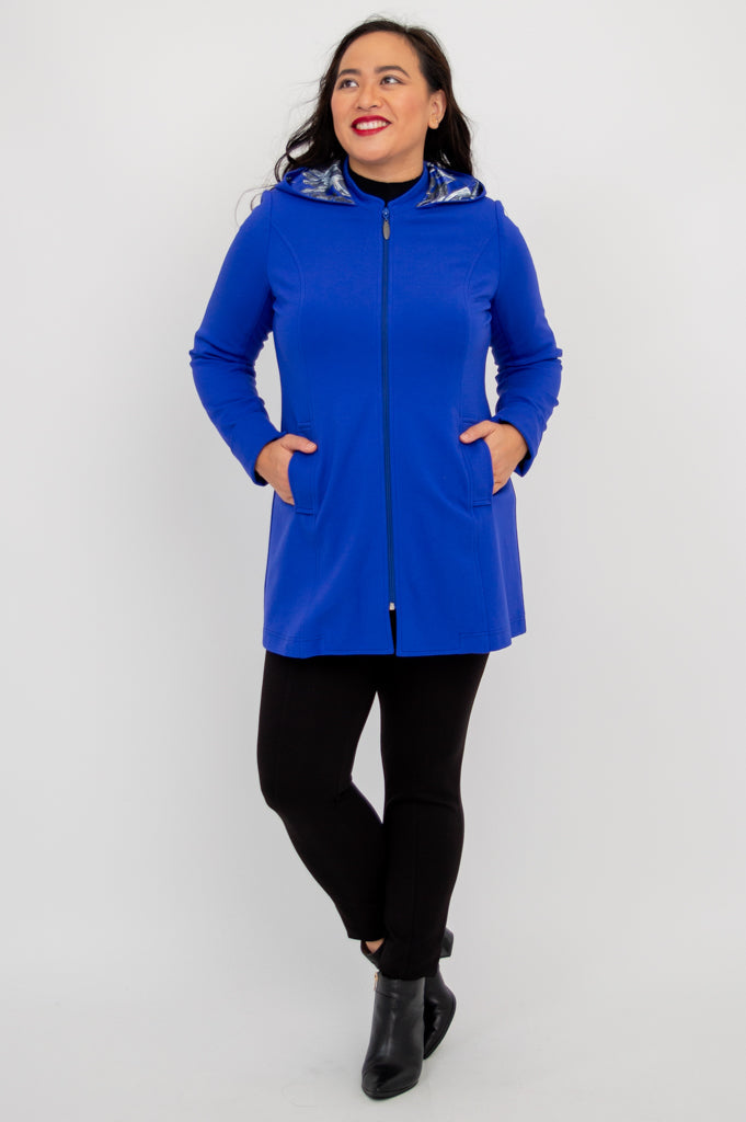 Highlands Women's Winter Coat - Soft Violet Modal Fabric - Perfect for Cold Weather & Outdoor Activities