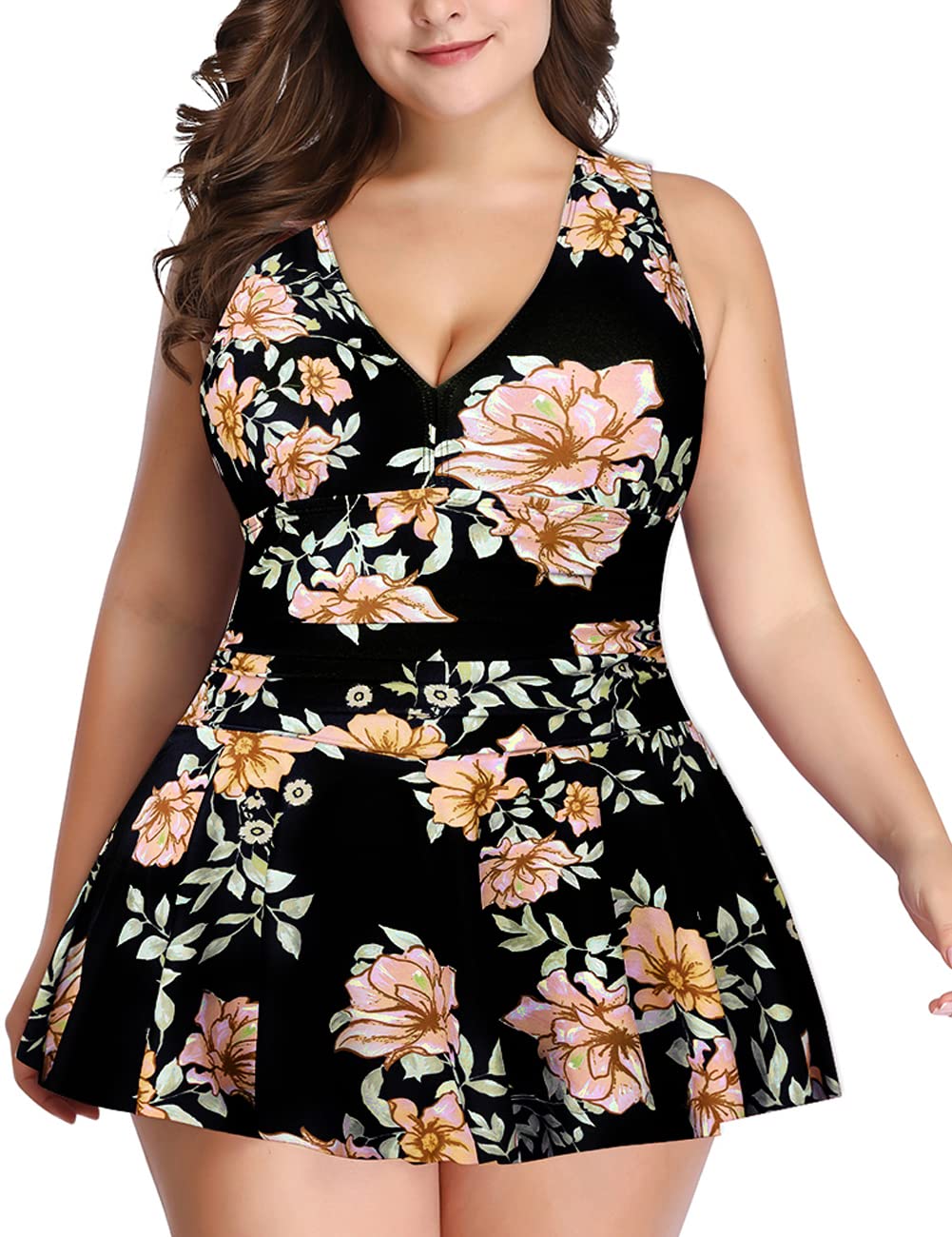 SEBOWEL Plus Size Tankini Swimsuits for Women - 2 Piece Swim Dress with Flare & Flowy Design | Comfortable Bathing Suits for Beach, Pool & Vacation