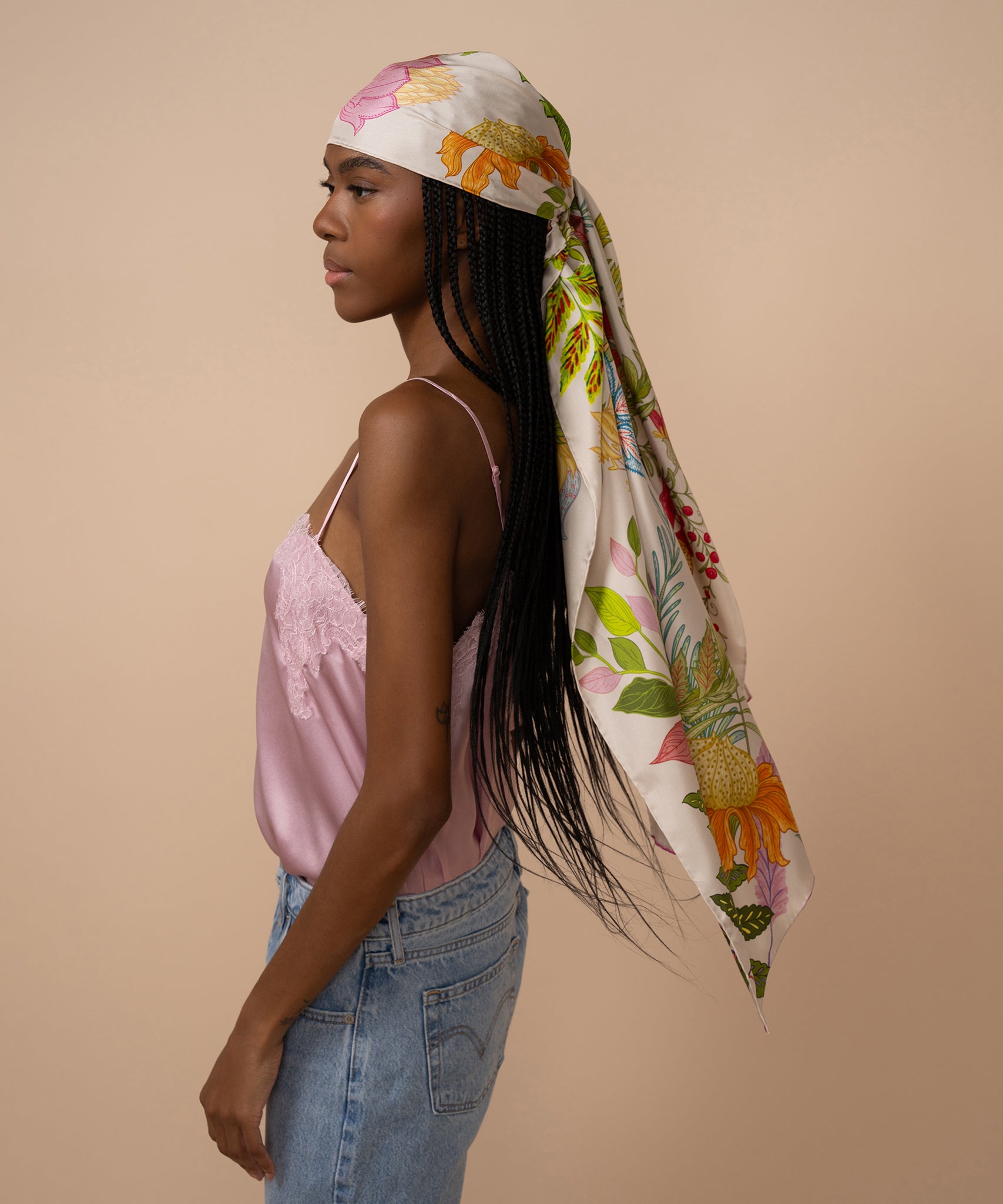 Oasis Silk Oblong Scarf - Premium Lightweight Fashion Accessory for Women, Elegant Shawl Wrap for Office, Travel & Special Occasions