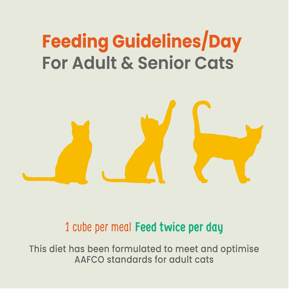 Premium Frozen Human-Grade Beef & Tuna Senior Cat Food - Gently Cooked, Grain-Free Recipe for Older Cats | Supports Joint Health & Digestion | Perfect for Picky Eaters & Senior Felines
