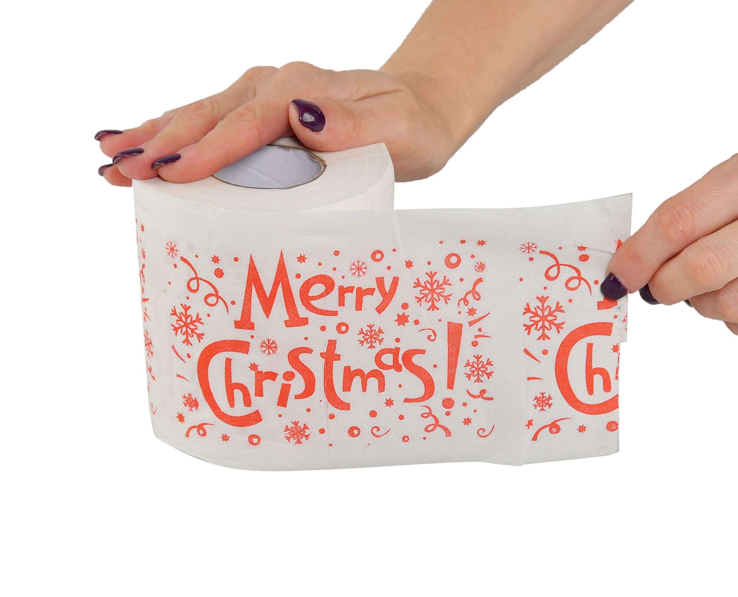 Merry Christmas Toilet Paper | Holiday Tissue with Festive Tree Design | Christmas Home Decor & Party Supplies | Perfect for Holiday Bathroom Decorations & Gift Exchanges