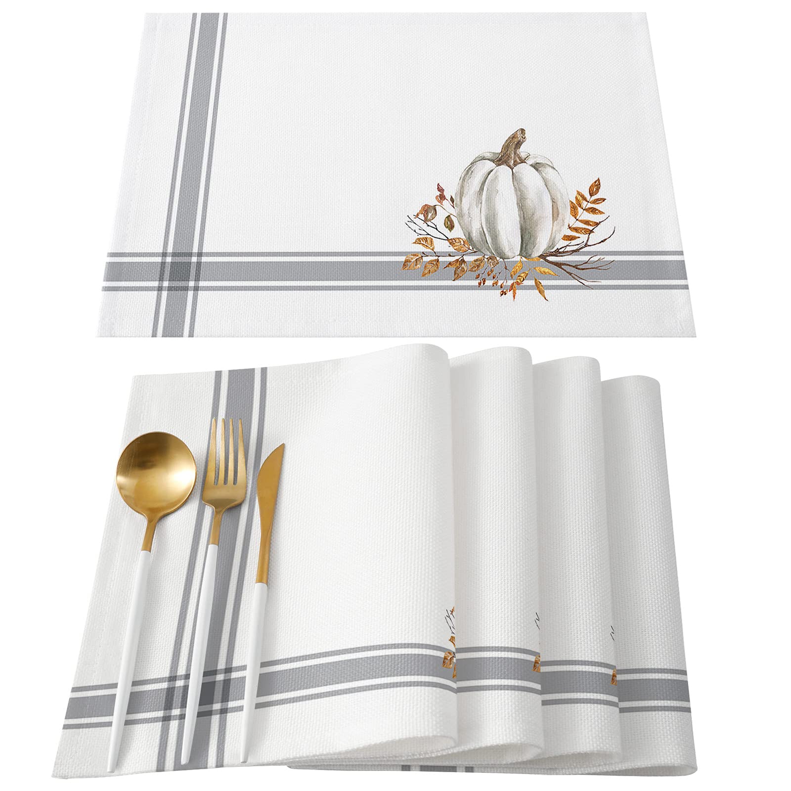 Premium Washable Placemats Set of 6 - 13
