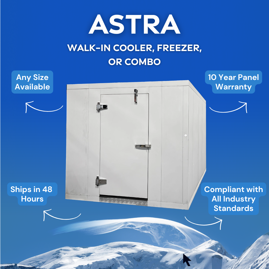 6x6 Walk-In Cooler by Astra - No Floor Included | Perfect for Commercial Kitchens, Grocery Stores & Food Storage