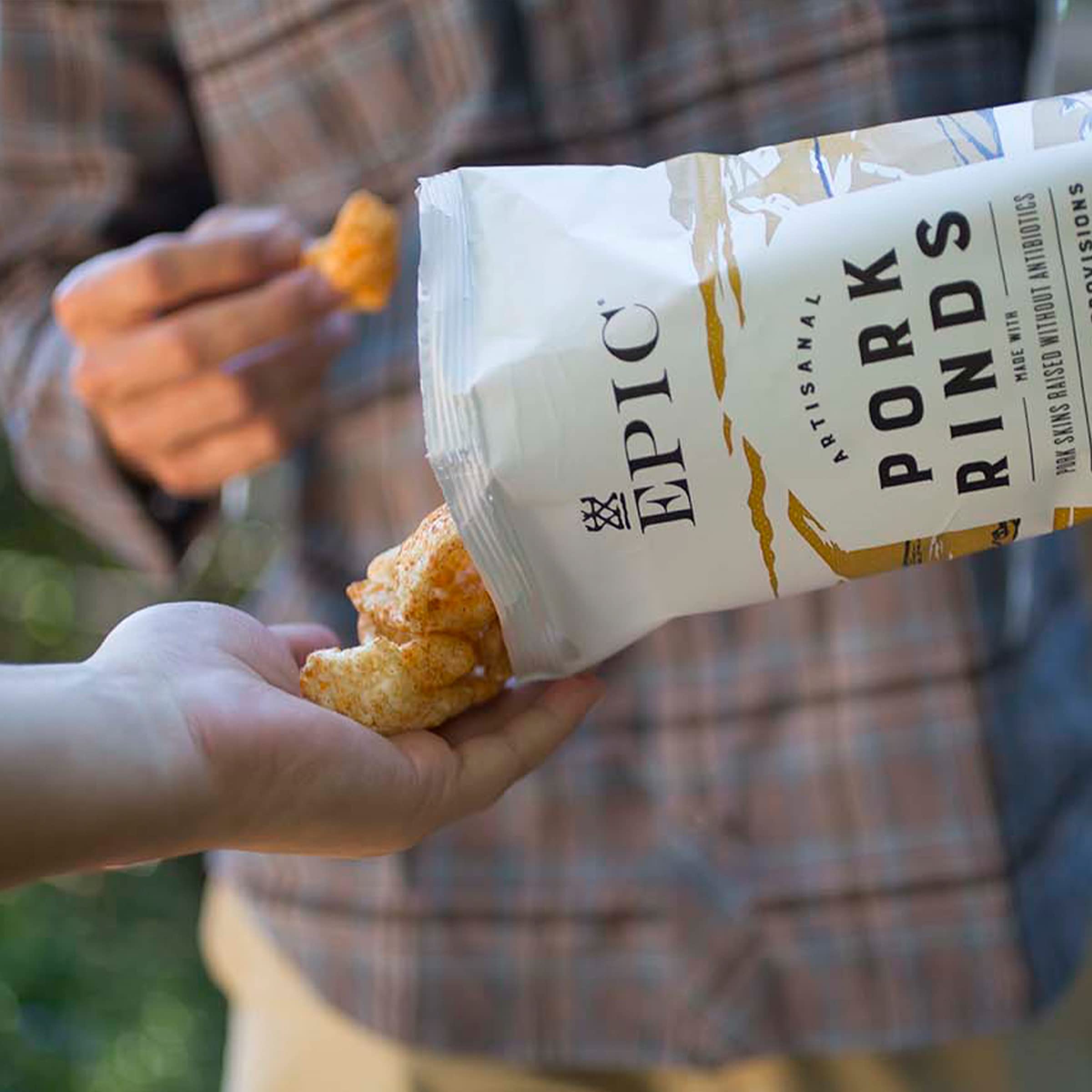 EPIC Artisanal BBQ Pork Rinds Snacks - Keto, Paleo & Gluten Free Protein Chips - 2.5oz Bags (3-Pack) - Perfect for Low Carb Diets, Road Trips & Game Day Parties