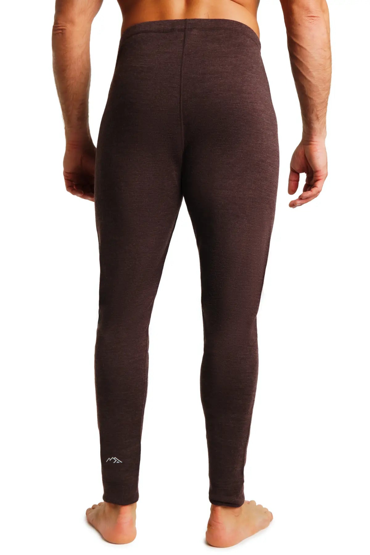 Premium Men's Merino Wool Pants 250g - Soft & Warm Winter Hiking Base Layer - Chocolate Brown for Outdoor Activities & Casual Wear