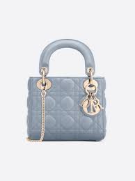 Mini Lady Dior Lambskin Handbag in Blue | Luxury Crossbody Bag for Women | Perfect for Parties, Dates & Special Occasions