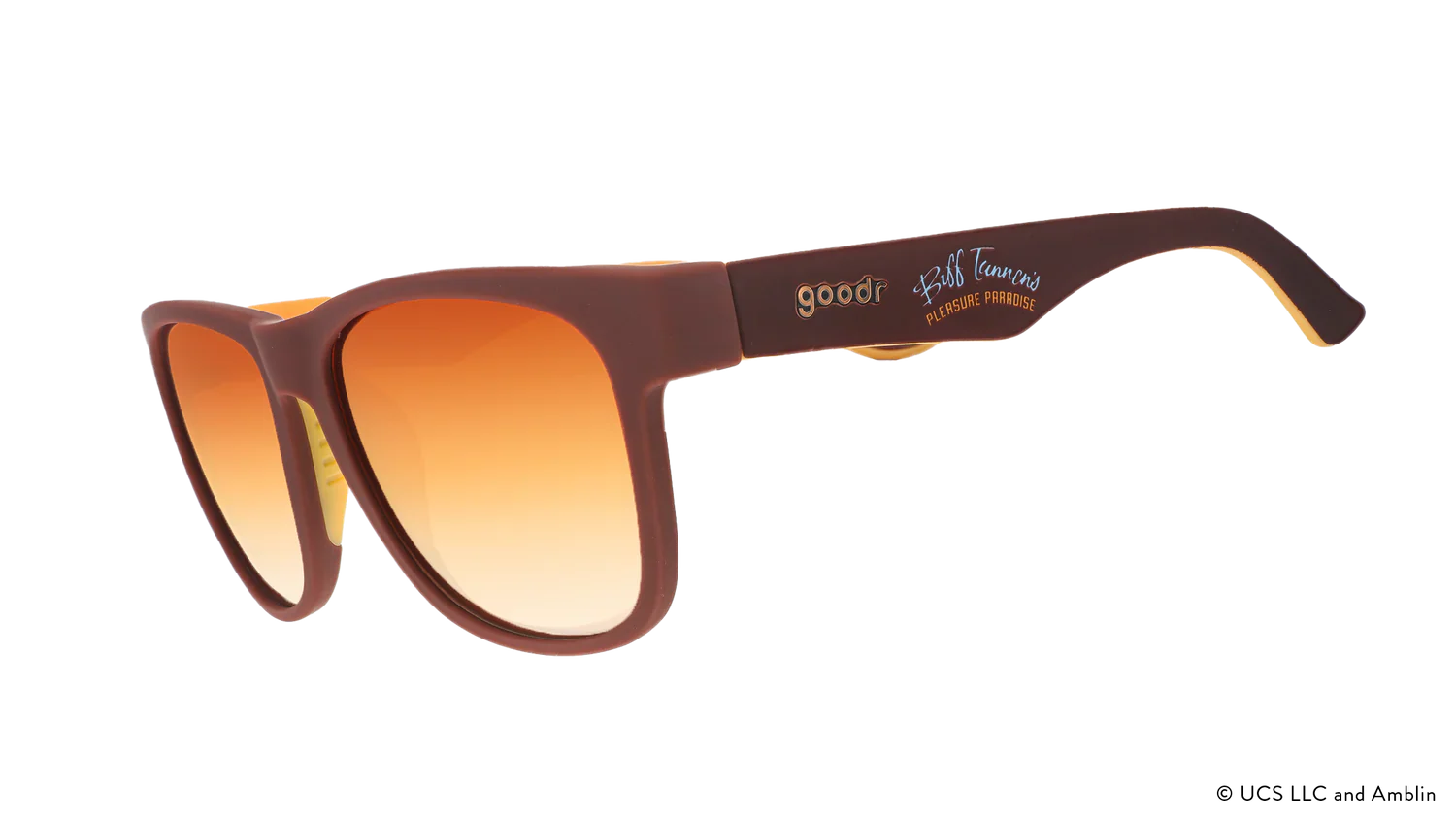 BFG goodr Biff Tannen's Pleasure Paradise Sunglasses - Stylish & Durable UV Protection Shades for Running, Cycling & Outdoor Adventures