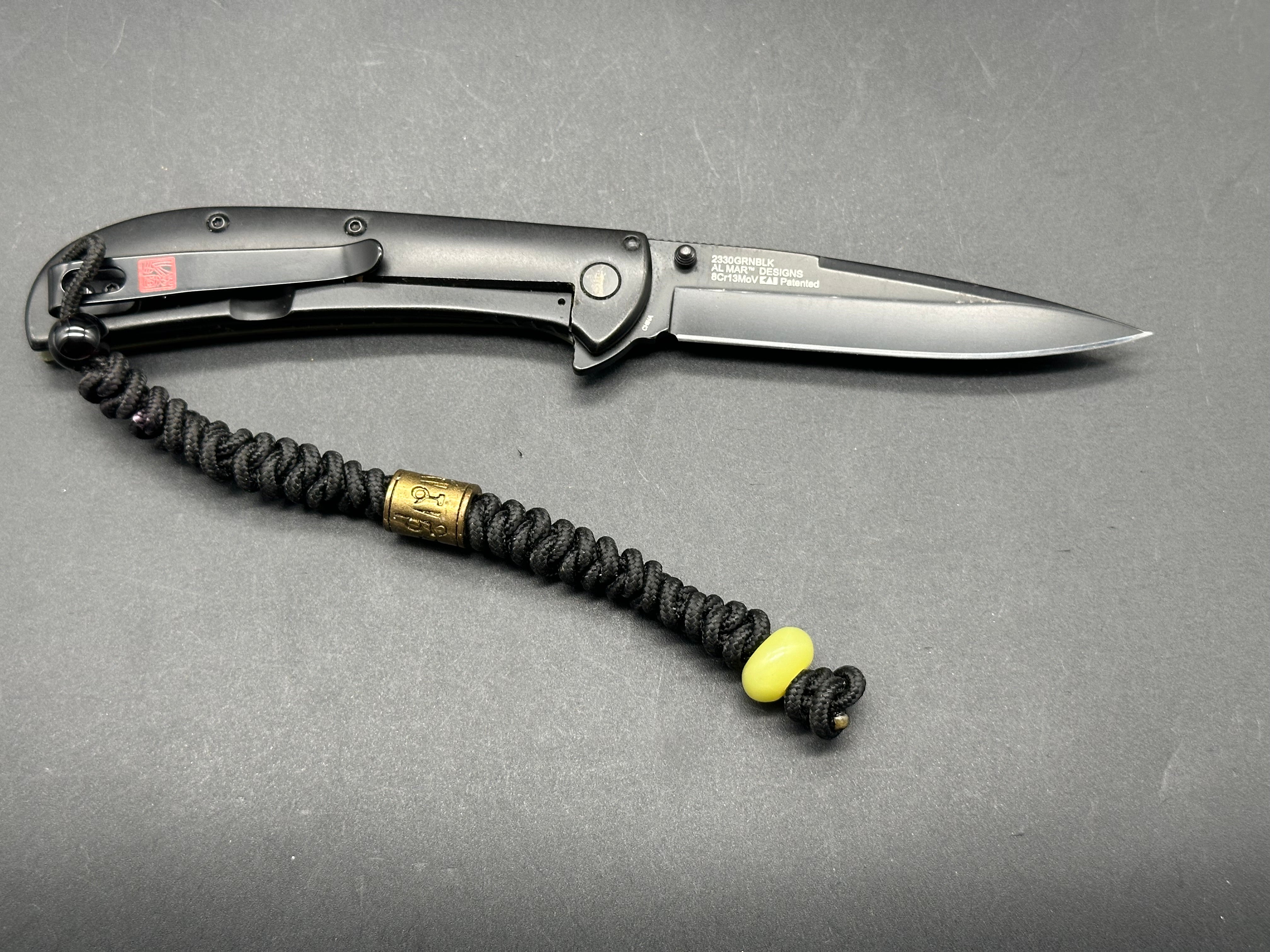 Kershaw Al Mar 4 Black & Green Spring Assisted Pocket Knife - EDC, Outdoor Camping & Survival Gear
