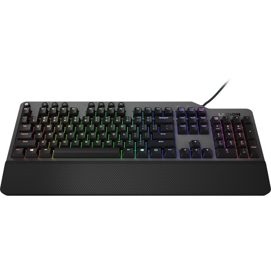Lenovo Legion K500 RGB Mechanical Gaming Keyboard - Blue Switches, Anti-Ghosting, Wrist Rest - Perfect for PC Gaming, Esports & Office Work