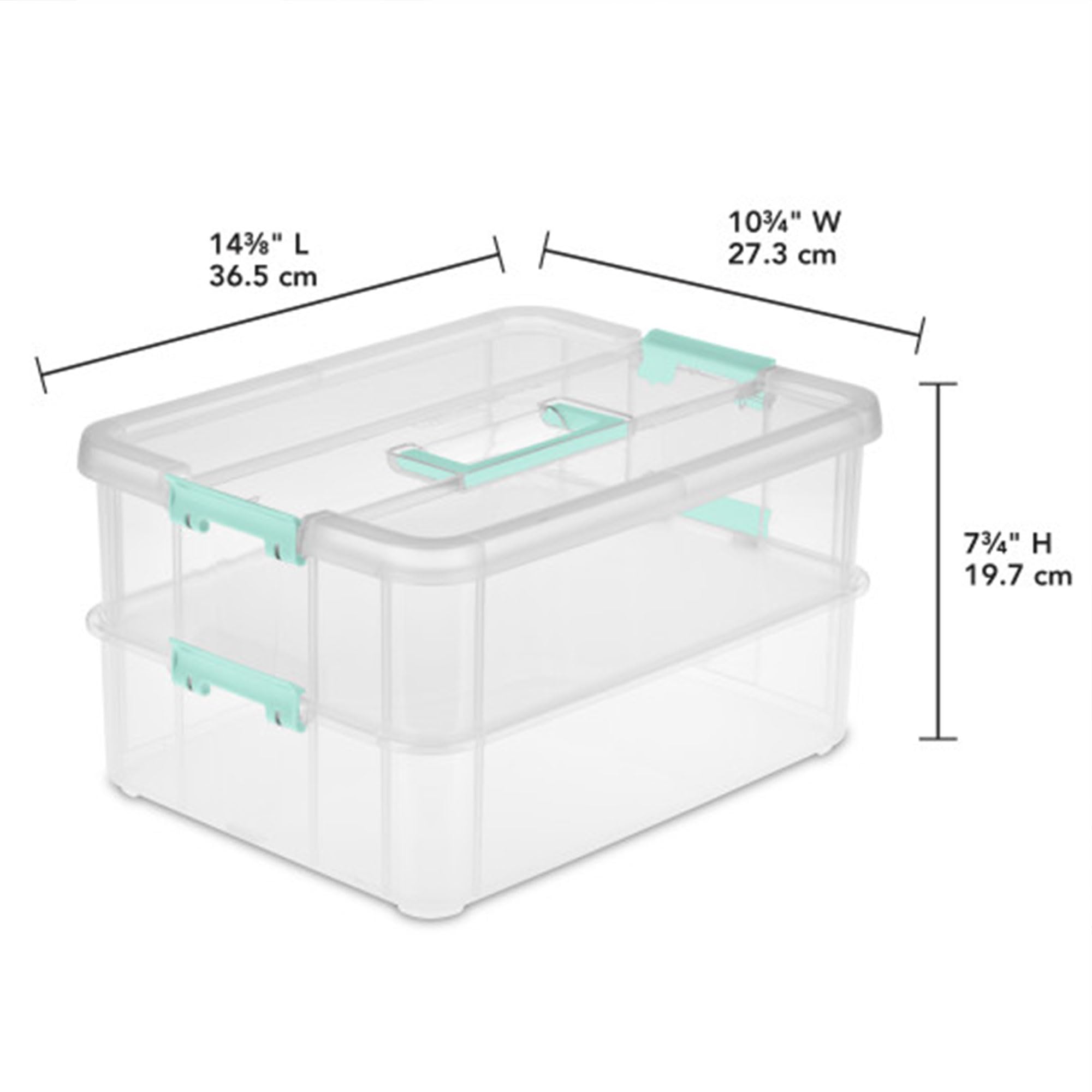 Sterilite 16-Pack Clear Stackable Storage Bins with Latching Lids - 2-Layer Organizer for Home, Office & Closet - Perfect for Organizing Toys, Clothes & Supplies