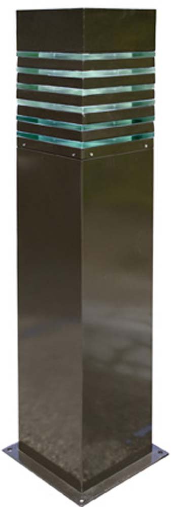 D175-BZ-MT Heavy Duty Powder Coated Steel Bollard - Outdoor Security Post for Parking Lots, Driveways & Building Protection