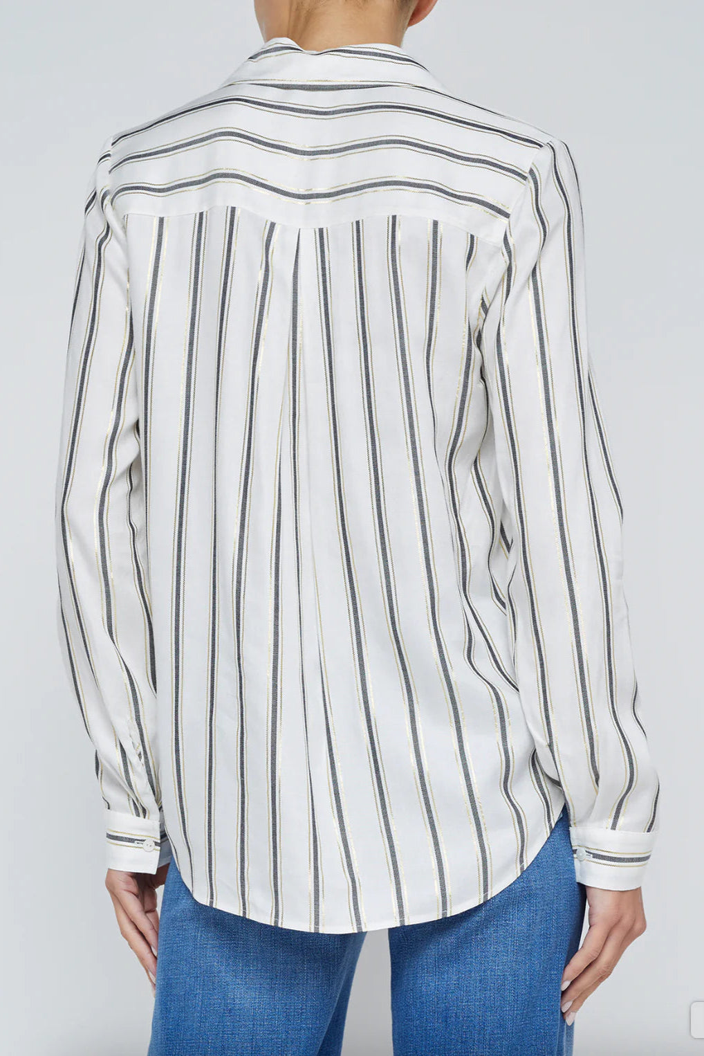 L'Agence Holly Striped Blouse for Women - Stylish Long Sleeve Button Down Shirt | Office Wear, Casual Outfits & Date Night Fashion