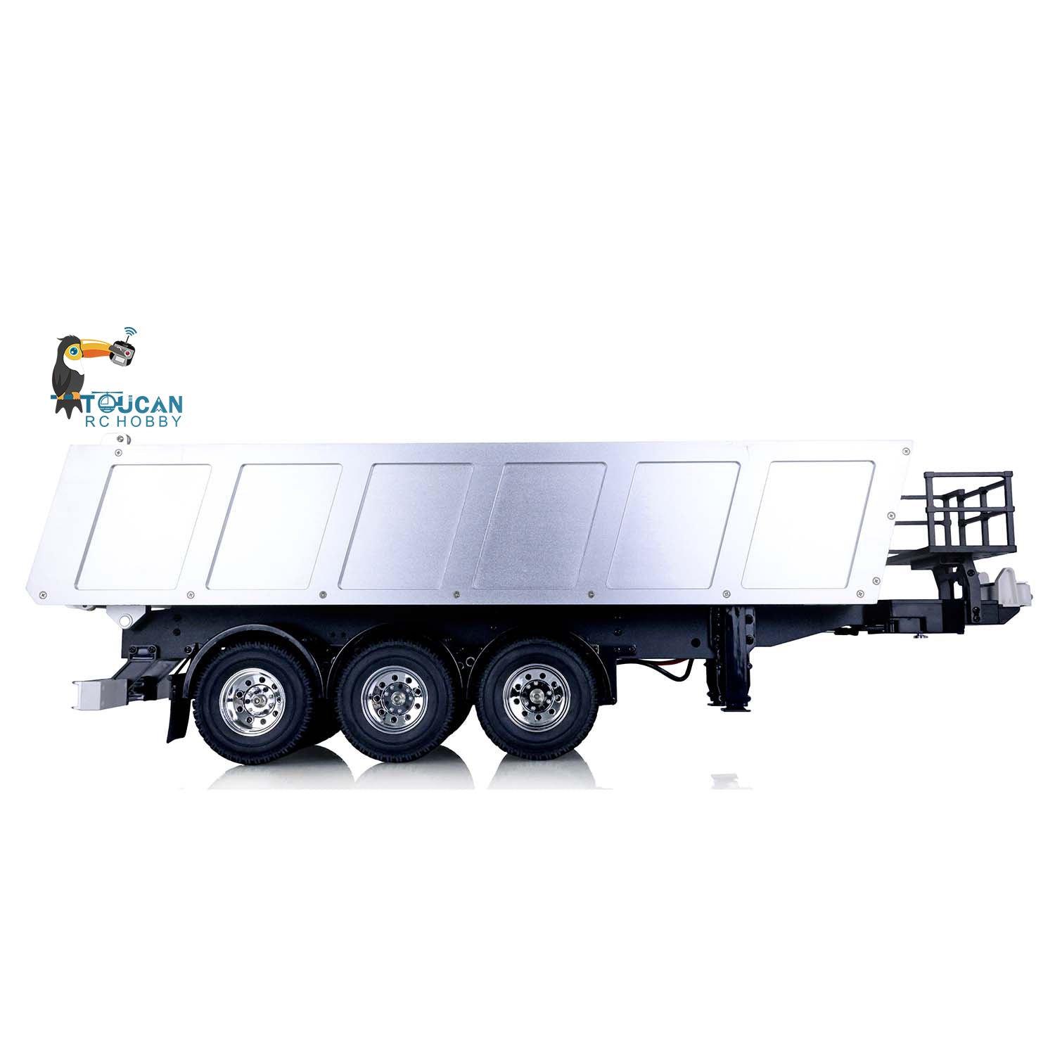 1/14 Scale Metal Bucket Car Hopper Semi Trailer Dumper for RC Tractor Trucks - DIY Hobby Model Accessory for Construction & Farm Simulation Play