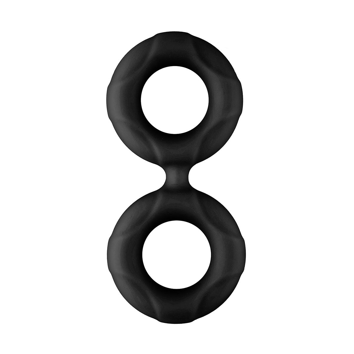 FORTO F 81 51mm Double Ring - Black Stainless Steel Adjustable Ring for Men & Women | Perfect for Gifts, Weddings, and Everyday Fashion Accessories