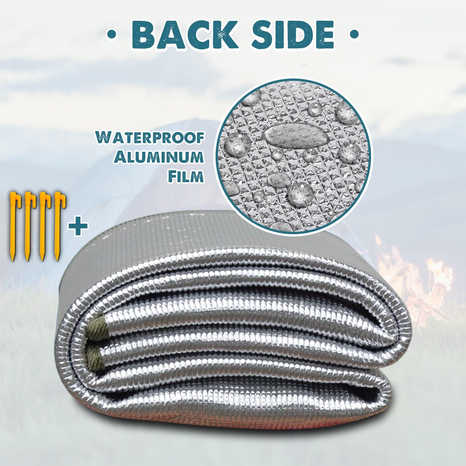 Custom RV Rug - Happy Campers Outdoor Camping Mat 48x72 Inch for Trailers, Patio & Floor - Waterproof Durable RV-13 Decor - Perfect for Camping Trips, Picnics & Outdoor Gatherings