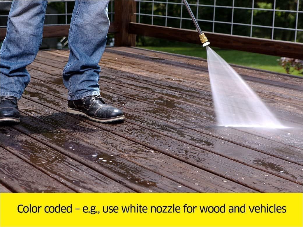 Karcher 0 Degree Gas Pressure Washer Spray Nozzle - High Pressure Cleaning Tip for Karcher Pressure Washers - Perfect for Driveway, Deck, and Concrete Cleaning