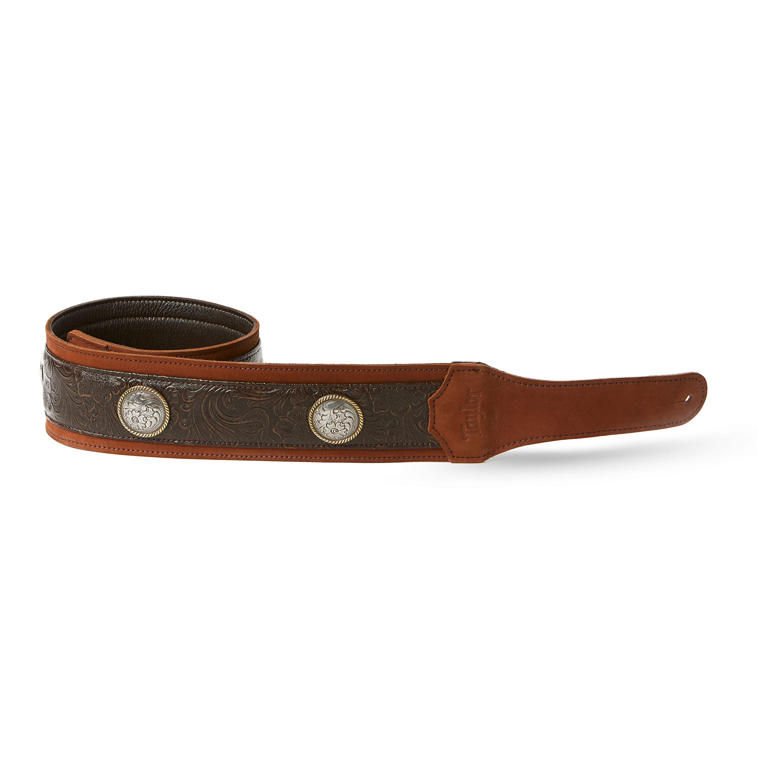 Taylor Grand Pacific 3-Inch Wide Premium Leather Guitar Strap - Comfortable Brown Shoulder Strap for Acoustic & Electric Guitars - Perfect for Live Performances, Studio Sessions & Long Practice Hours