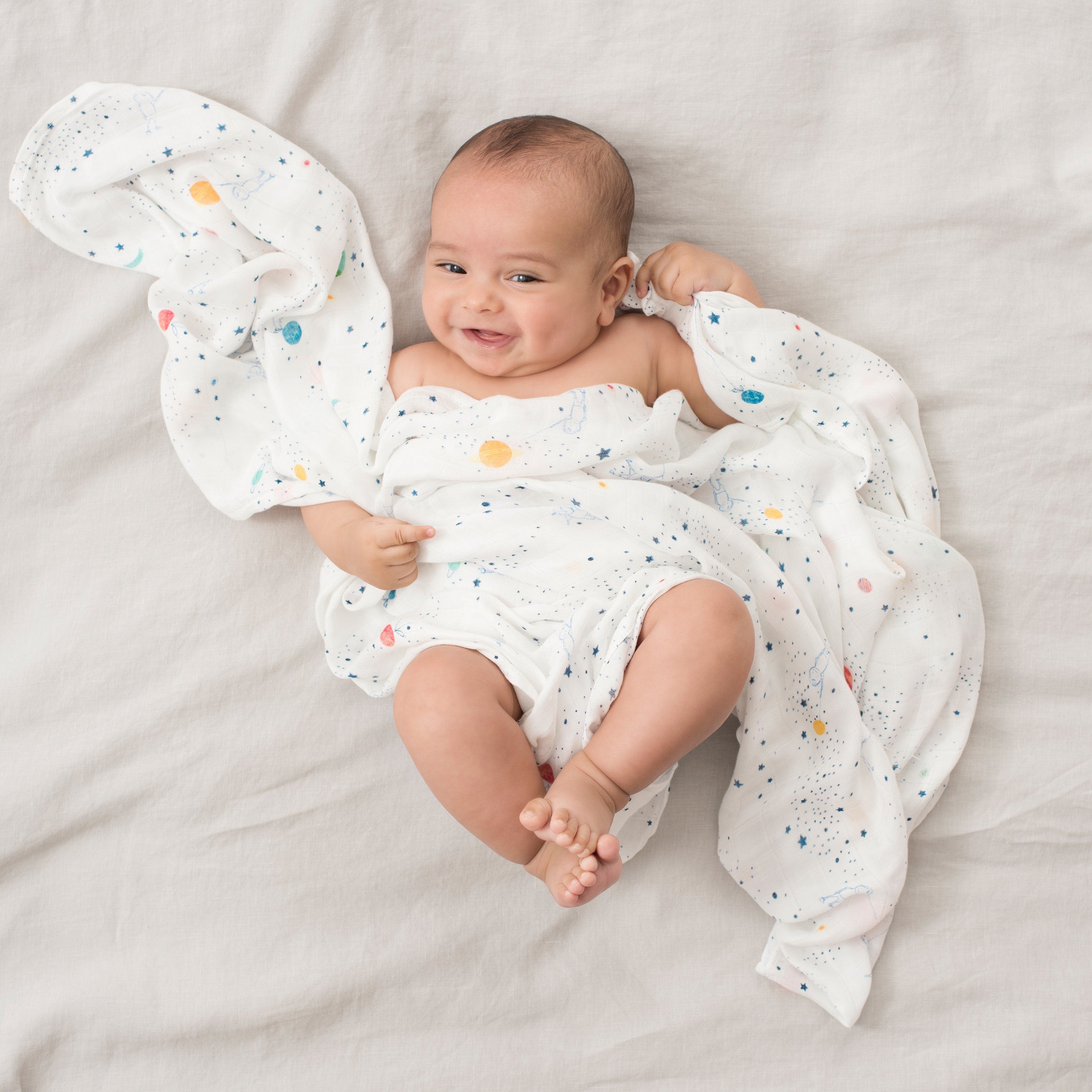 Aden + Anais Soft Bamboo Fiber Baby Swaddle Blankets 3-Pack - Ultra Gentle & Breathable for Newborns, Infants & Toddlers - Perfect for Swaddling, Nursing, Stroller & Car Seat Cover