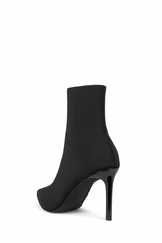 Jeffrey Campbell Women's Nixie Black Leather Ankle Boots - Stylish & Comfortable for Casual Outings, Parties & Night Out