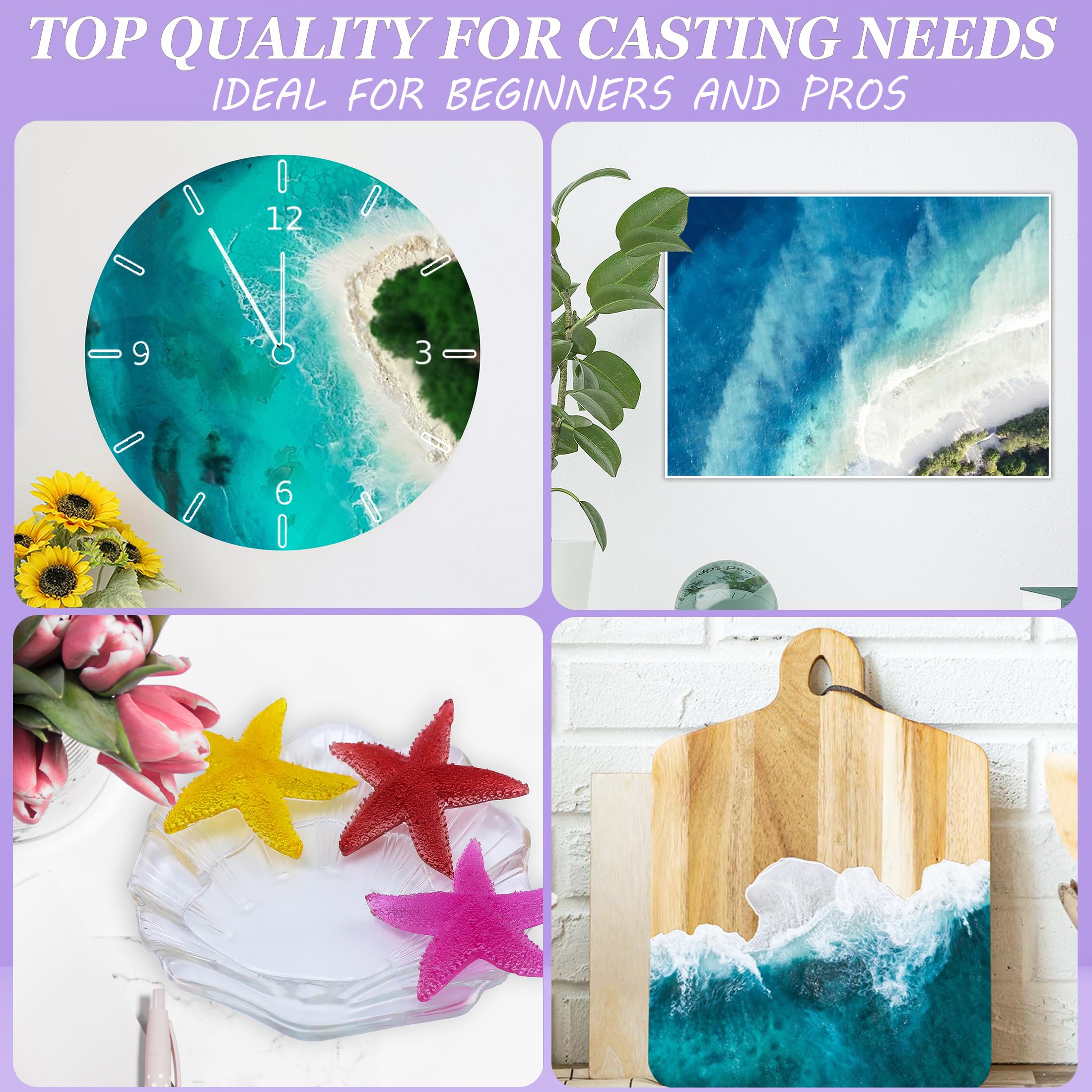 Alida 1 Gallon Crystal Clear Epoxy Resin Kit - No Yellowing, No Bubbles, Self-Leveling 1:1 Mix for DIY Jewelry, Tumbler Cups, Table Tops & Art Casting - Perfect for Resin Crafts, River Tables, Coasters & Home Decor Projects