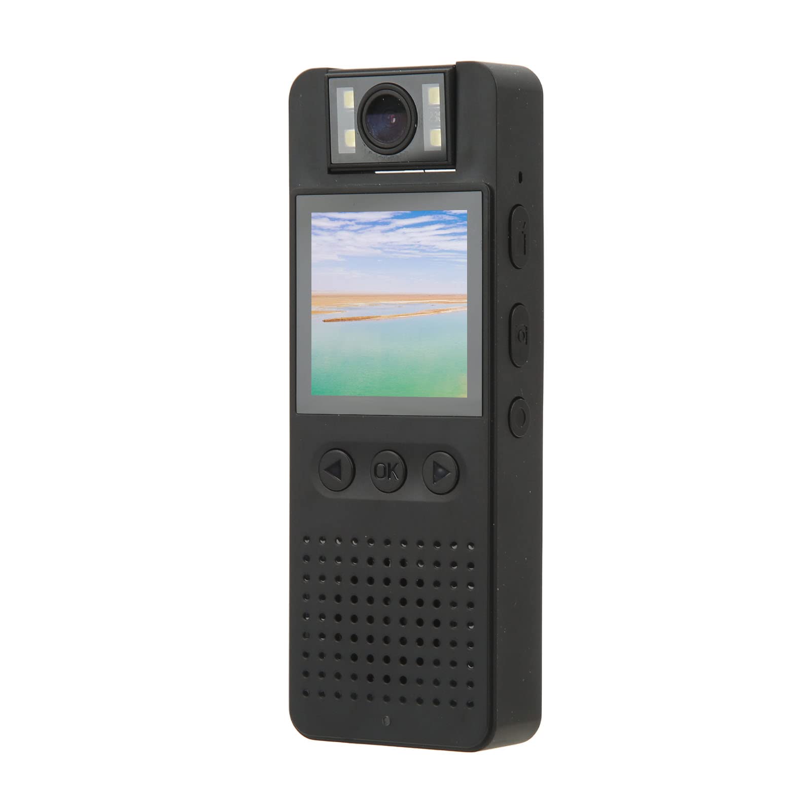 1080P HD Body Camera with 180° Rotatable Lens & OLED Screen - 32GB Wearable Camcorder with Audio Recording for Law Enforcement, Security Guards, Home & Outdoor Surveillance