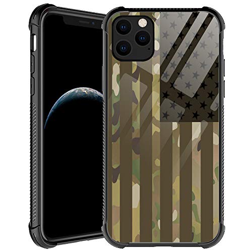 Green Camouflage USA flag