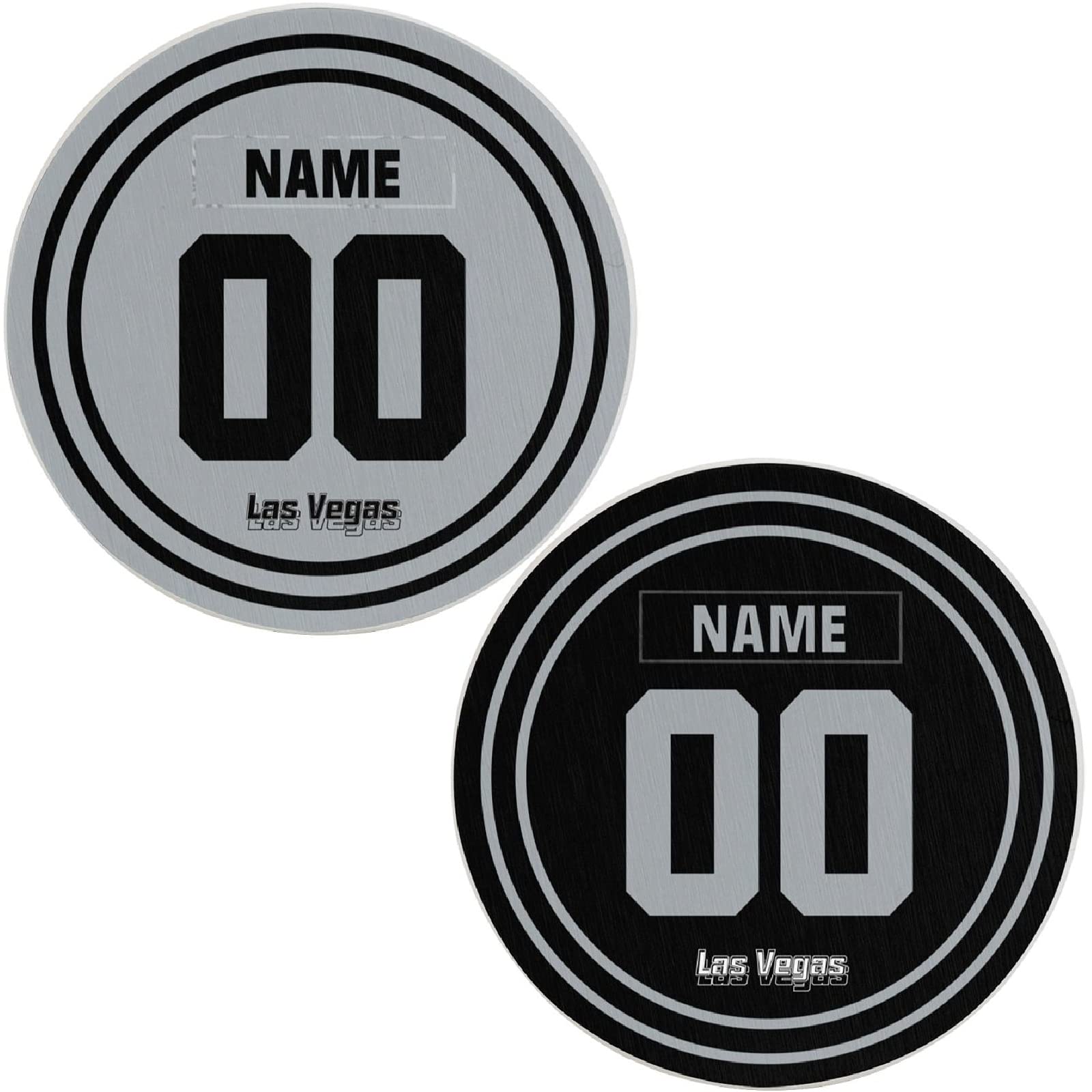 Custom Las Vegas Diatomite Drink Coasters Set of 2 - Personalized with Any Name & Number - Unique Gift for Men, Women & Kids - Perfect for Home Bars, Parties & Office Use