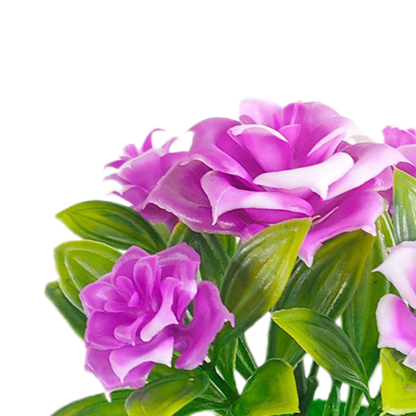 Lifelike Artificial Pink Plastic Potted Flowers - Realistic Fake Plants for Home & Office Decor - Perfect for Desks, Shelves, and Tabletop Displays