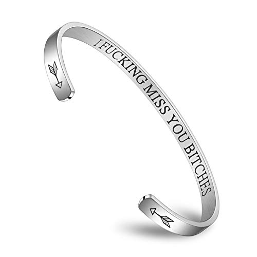 Inspirational Women's Cuff Bangle Bracelet - Stainless Steel Engraved Message Jewelry Gift for Her - Perfect for Birthday, Anniversary & Motivational Everyday Wear