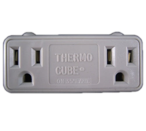 Thermo Cube TC-3 Thermostat Controlled Outlet - Automatic Temperature Switch for Heaters, Pumps & Outdoor Use