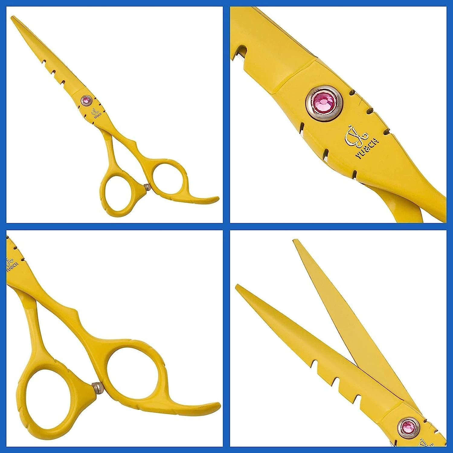 Professional 6.0 Inch Barber Scissors Set - Stainless Steel Hair Cutting Shears for Bangs & Textured Hair | Hairdressing Tools for Stylists & Salon Use